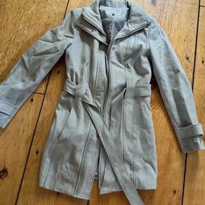 Calvin Klein size 4 light grey jacket - mid length